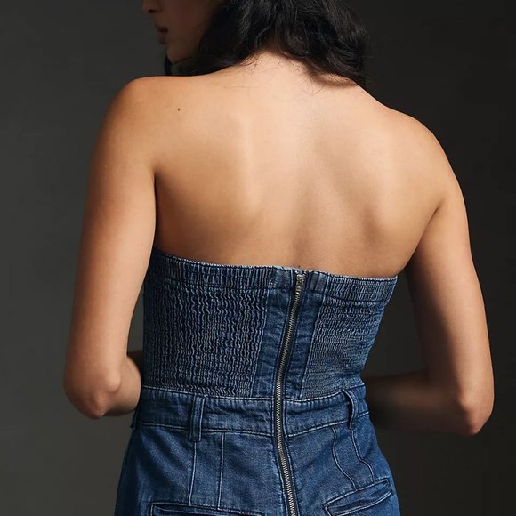 Anthropologie Blue Denim Jumpsuit - Picture 2 of 3